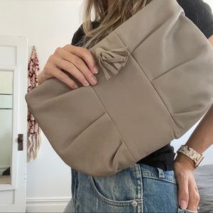 Vintage Force Leather Tassel Shoulder Bag Clutch